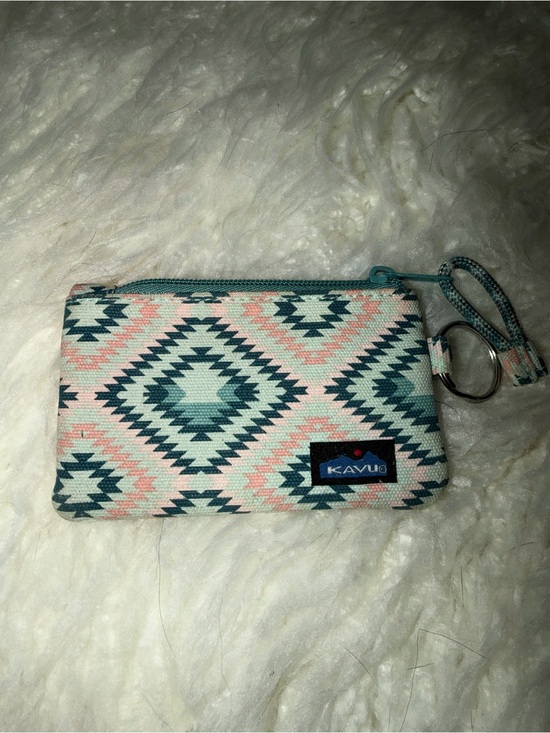 Kavu Handbags - 🤎 KAVU // Teal & Pink Aztec Wristlet Key Pouch